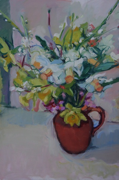 Daffodils for Tresco. Oil on canvas. 61 x 91 cm