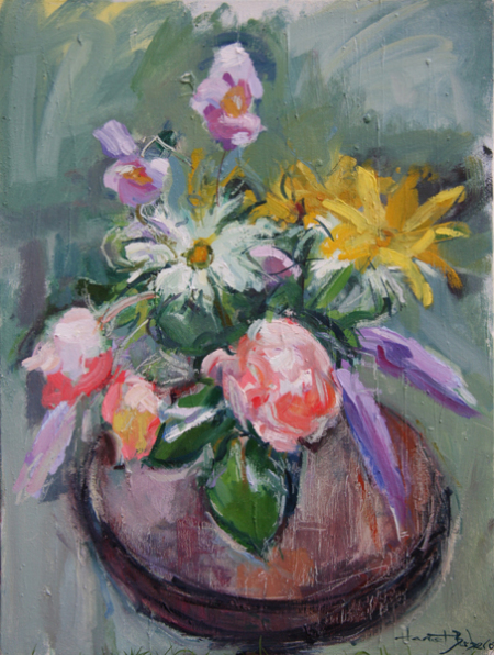 Garden Flowers 1. Oil on canvas.