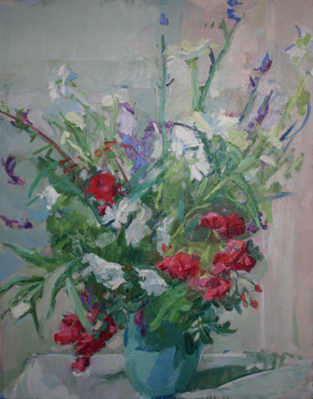 Garden Flowers 2. Oil on canvas.