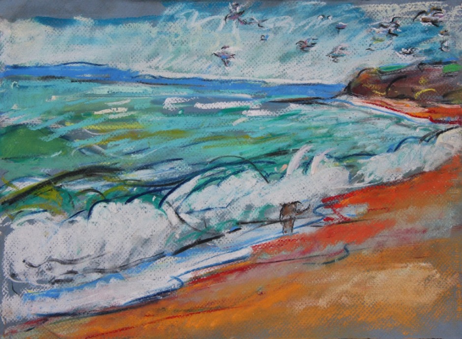 Ringstead 2 - Chalk pastel on paper. February 2014 - 28 x 38cm